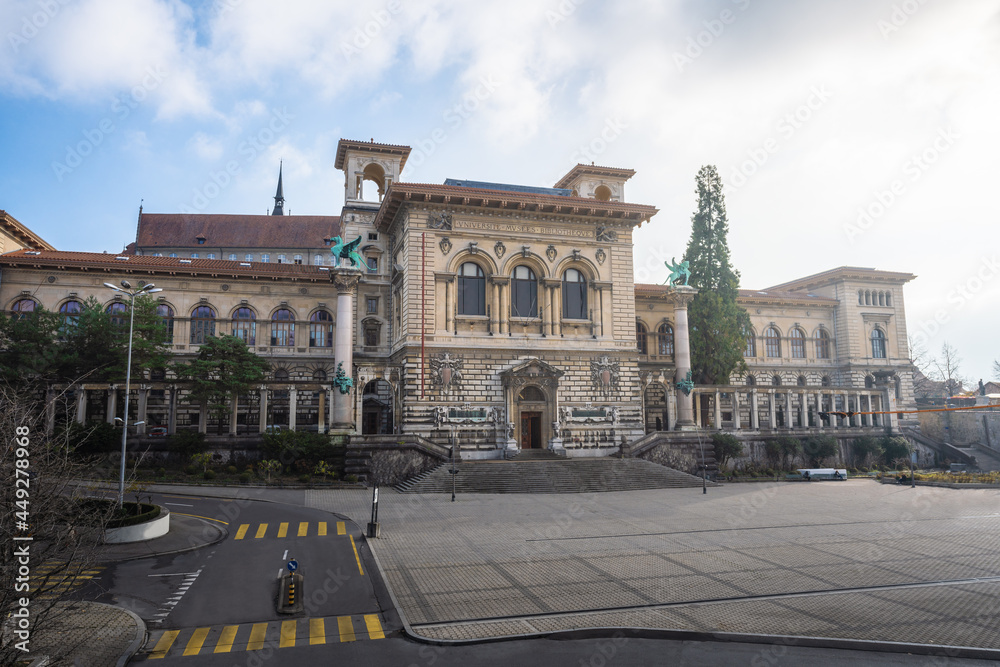 Palais de Rumine at Place de la Riponne - Lausanne, Switzerland