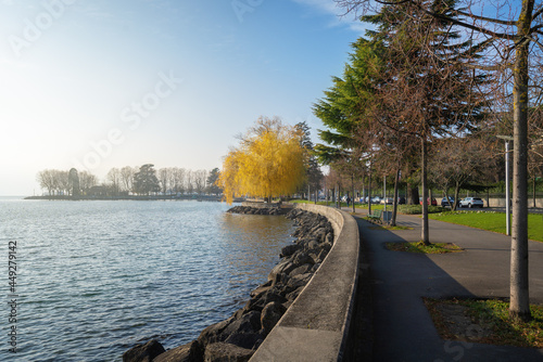 Ouchy Promenade and Lake Geneva - Lausanne, Switzerland