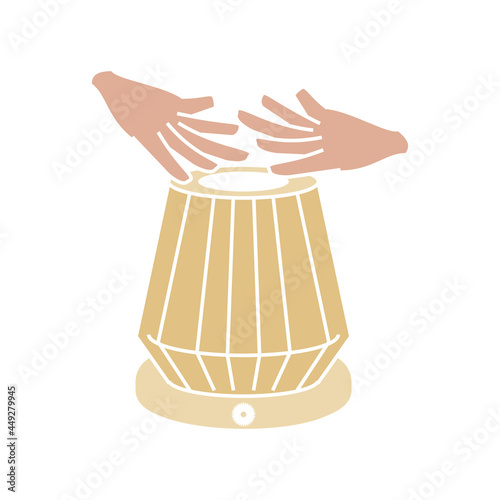hands play drum