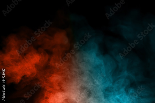 colorful smoke steam isolated white background 