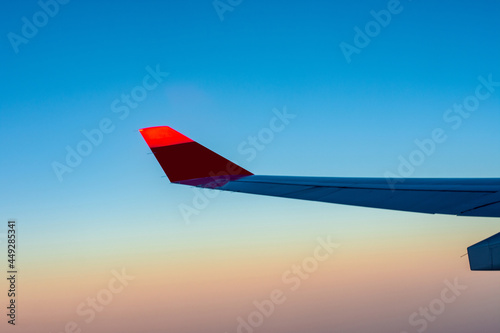 airplane in the sky with clouds