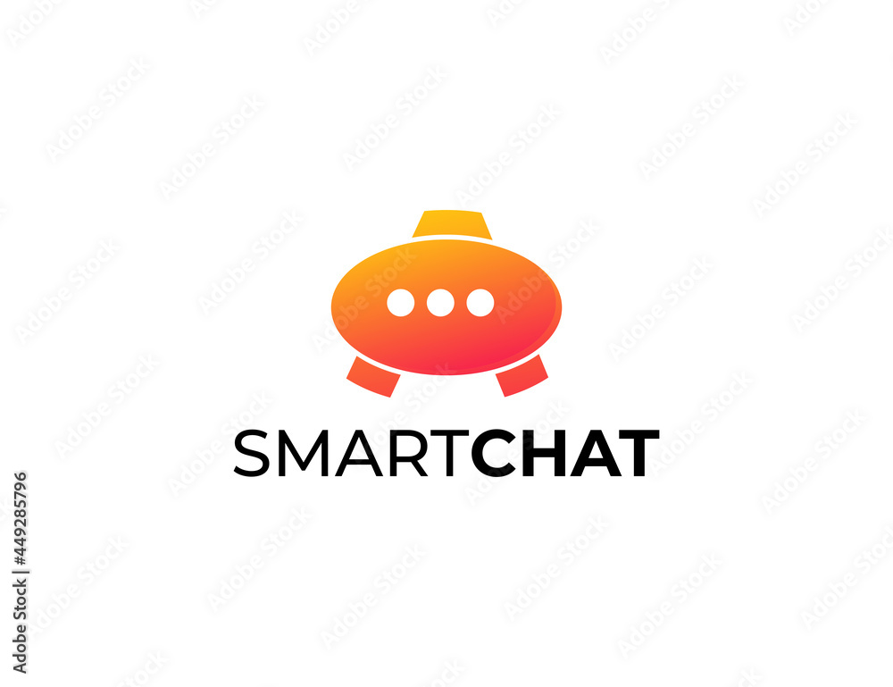 Fototapeta premium Letter a media chat communication logo