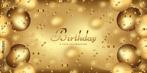 Canvas Print Happy birthday editable text style effect
