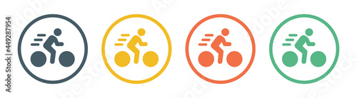 Bike, bicyclist, bicycle, speed, cyclist icon vector illustration.