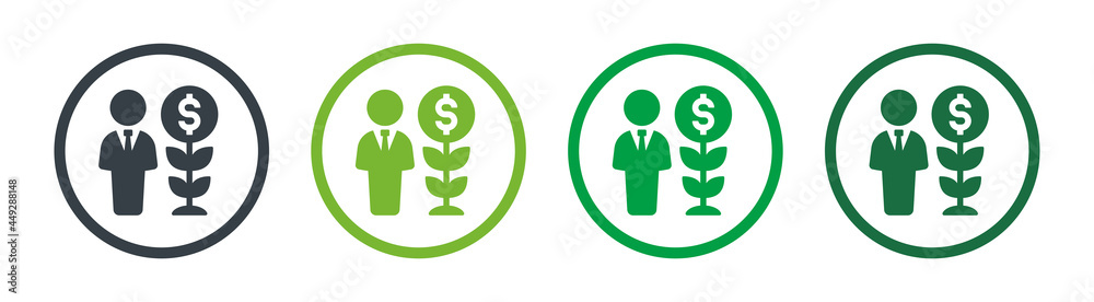 Businessman, investor icon vector illustration. Businessman, investor icon vector illustration.