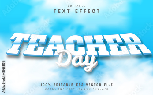 Teacher day text effect editable