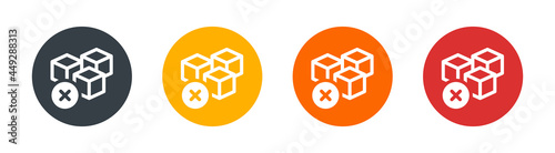 Sugar free label. Vector sugar cubes in circle icon for no sugar added design