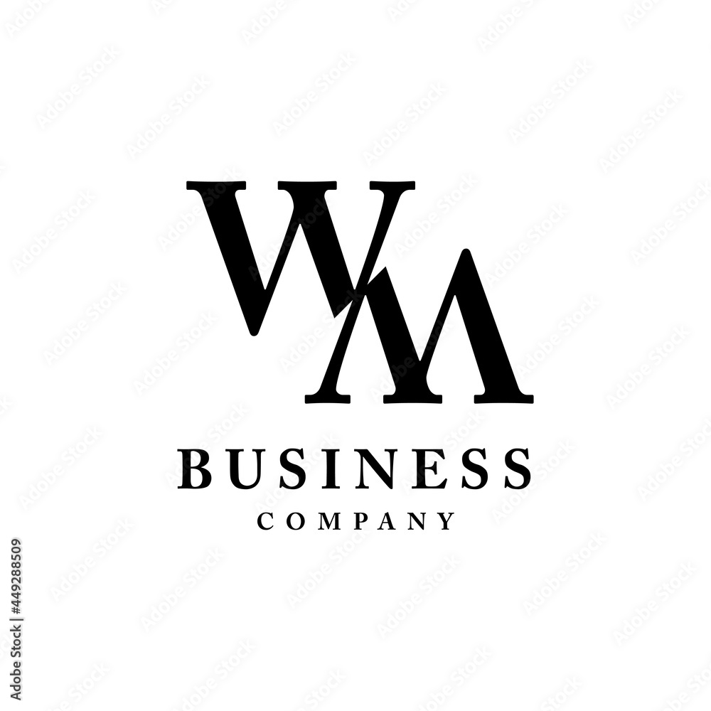 Creative Monogram Initials Letter W M WM or Double W premium luxury logo design inspiration. letter icon logo design premium Creative Monogram Initials Letter W M WM or Double W premium luxury logo design inspiration. letter icon logo design premium