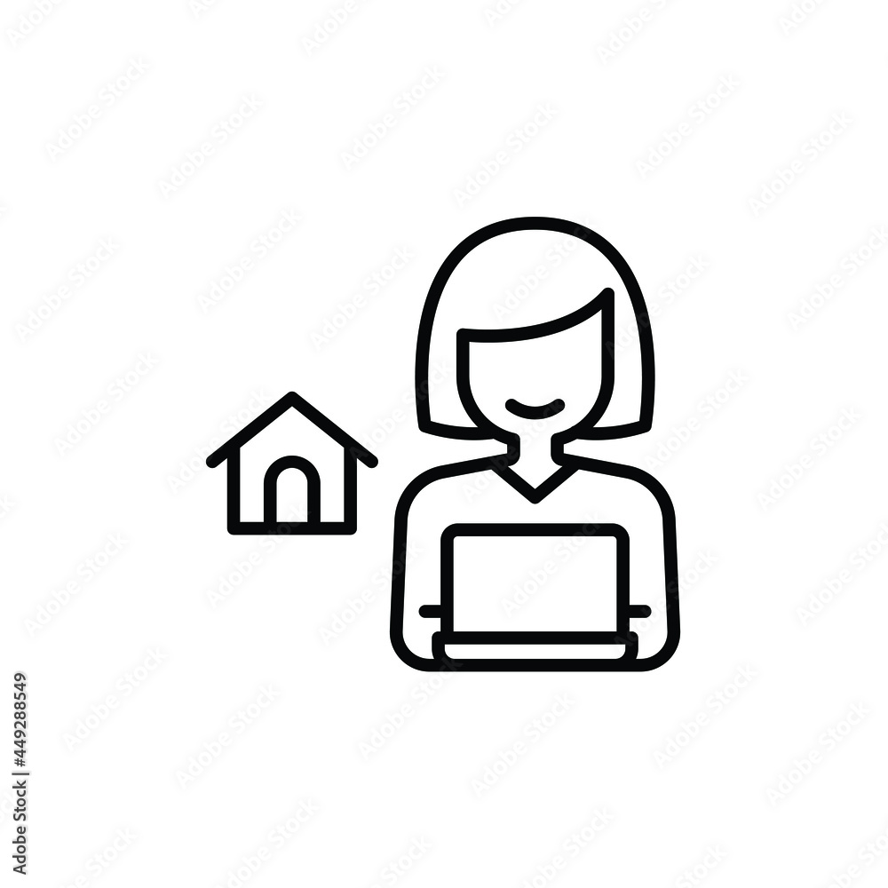 Work from home icon, eps 10 format Work from home icon, eps 10 format