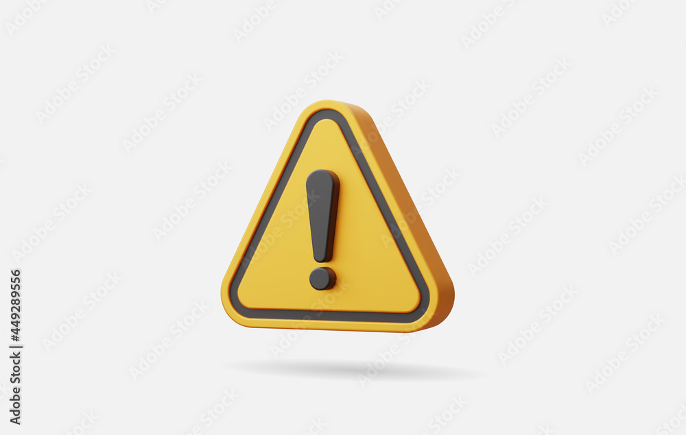 Realistic yellow triangle warning sign vector illustration. Realistic yellow triangle warning sign vector illustration.
