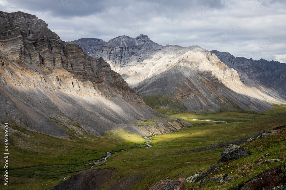 A stream flowing in the summer time in Gates of the Arctic National Park (Alaska), the least visited national park in the United States.