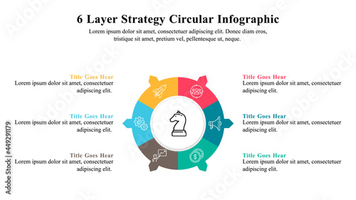 Simple flat style circular infographic presentation template.