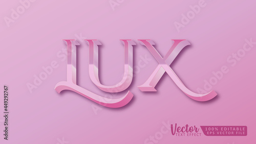 Lux 3D editable text style effect mockup template