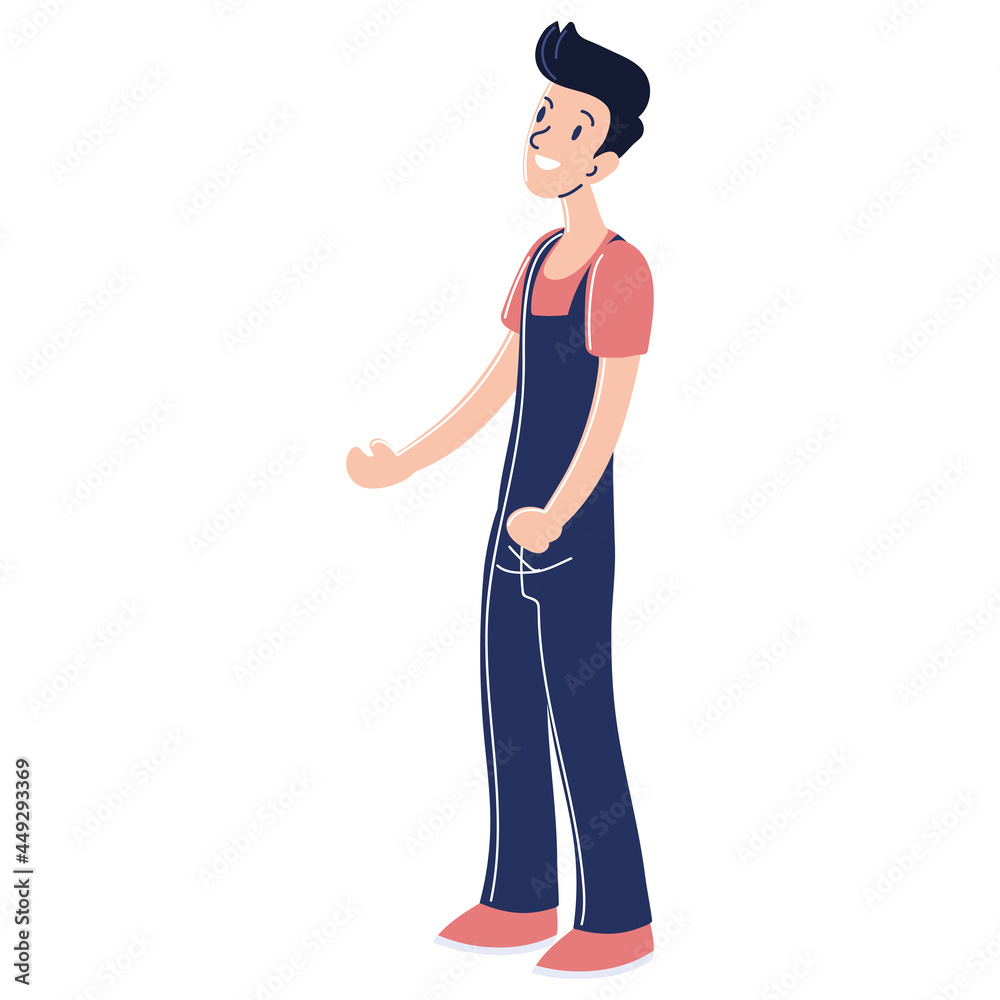 Fototapeta premium man in overalls