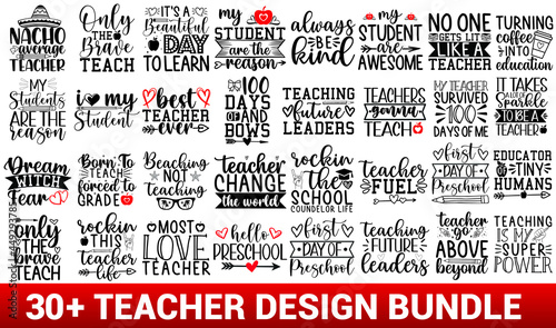 teacher svg t shirt bundle 
