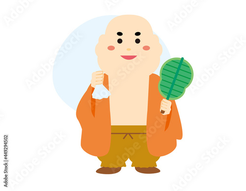 可愛い布袋尊のベクターイラスト