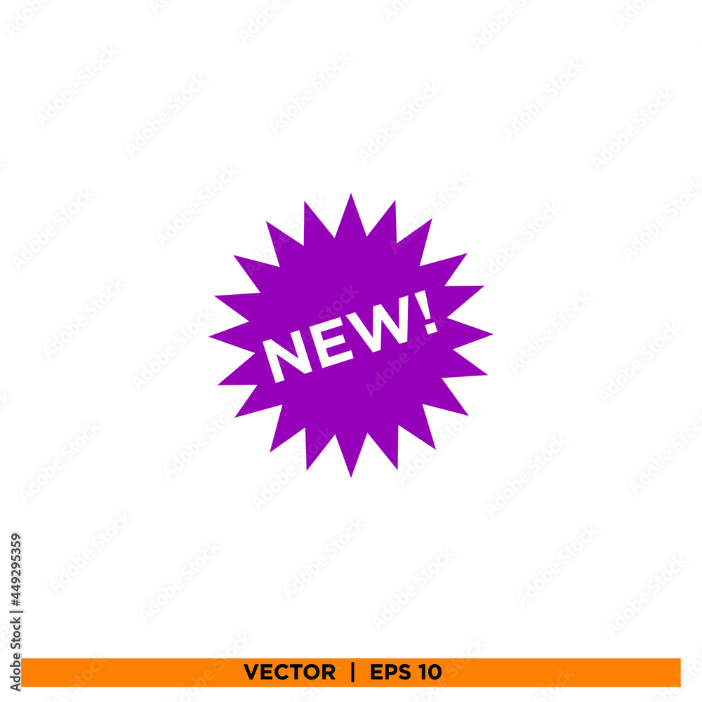 Icon vector graphic of new sticker Icon vector graphic of new sticker