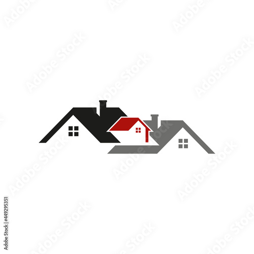 real estate logo icon design template vector