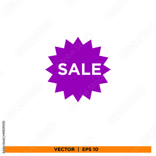 Icon vector graphic of sale star promo