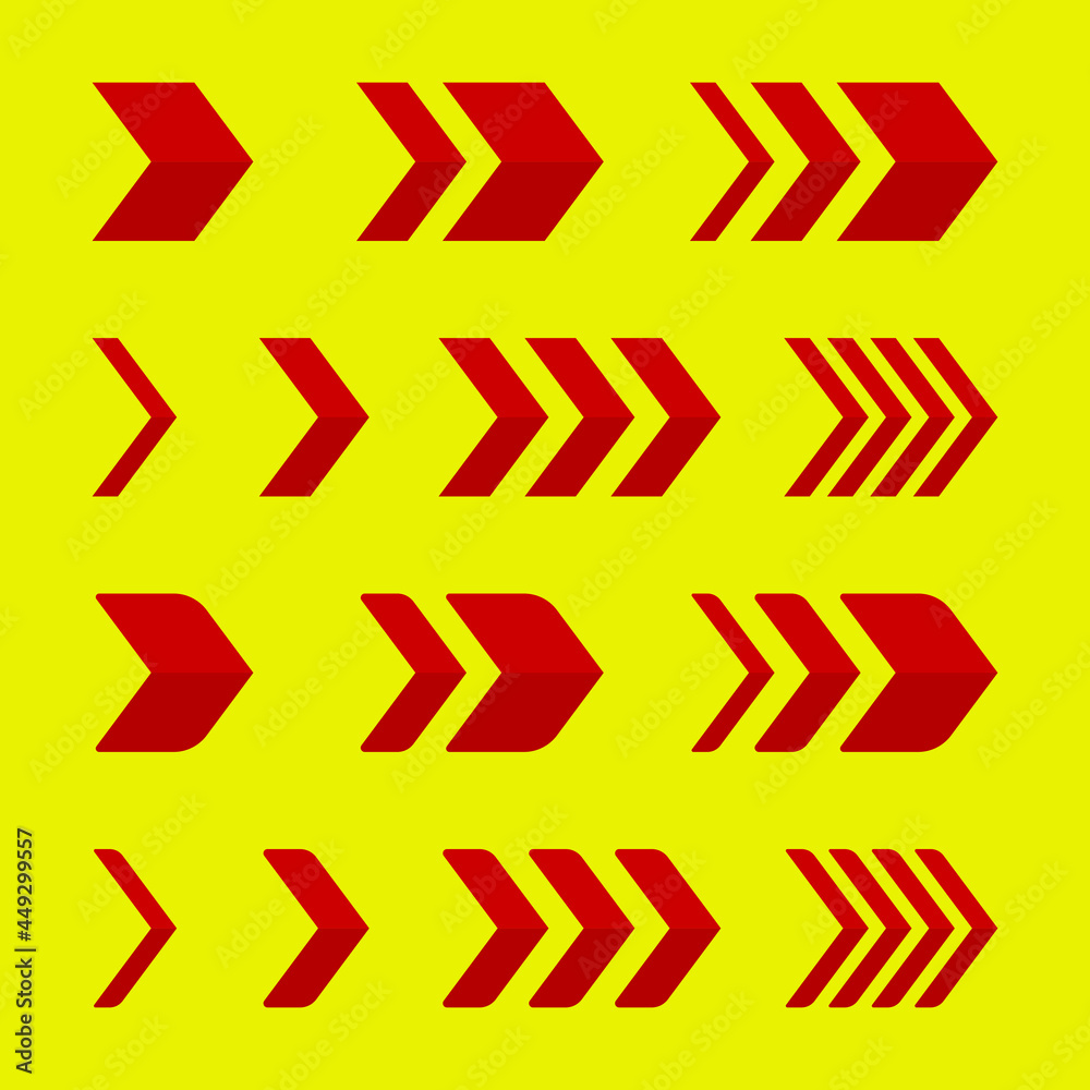 Directional arrow sign or icons set design Vector Directional arrow sign or icons set design Vector