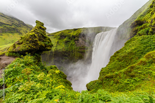 Skogafoss is a waterfall situated in the south of Iceland