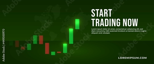 Wallpaper Mural Business, finance, stock, currency, trade banner concept. Editable modern banner with chart illustration. Usable for banner, cover, header, and others. Torontodigital.ca