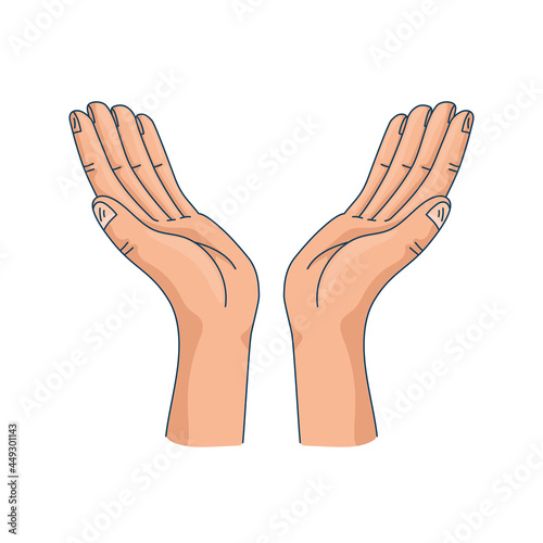 hands receiving icon