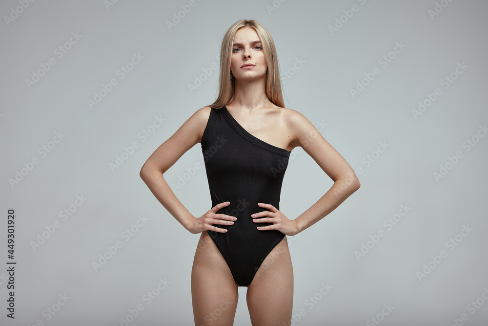 Studio shot of a young woman