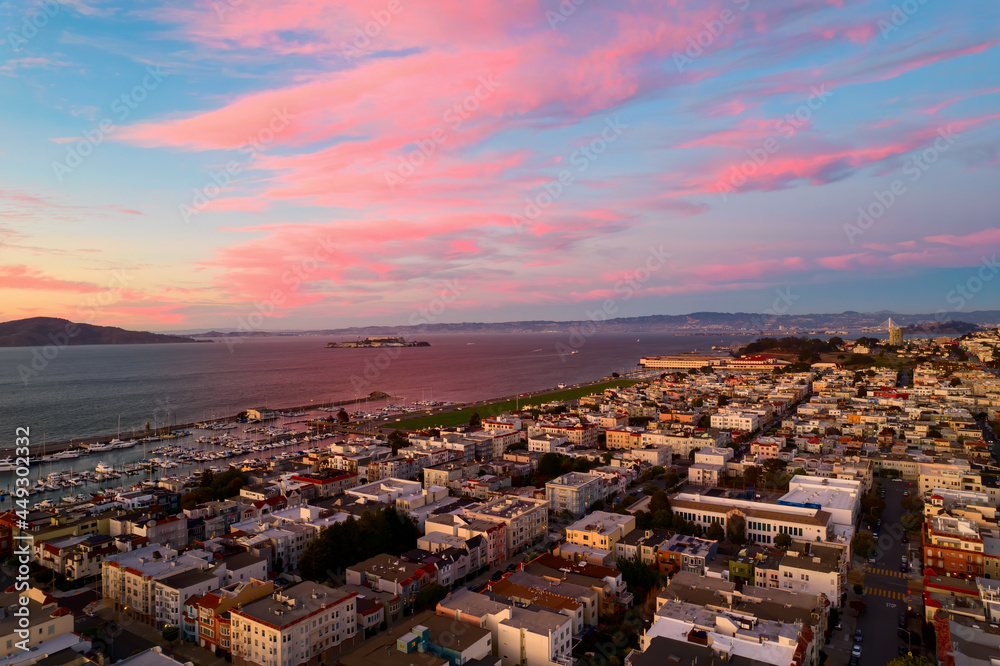 Sunset at San Francisco Bay, California