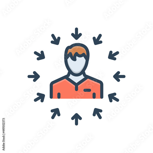 Color illustration icon for me self