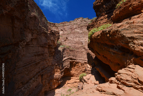 The Garganta del Diablo, or Devil's Throat, on the Quebrada de las Conchas (or Quebrada de Cafayate), Salta province, northwest Argentina