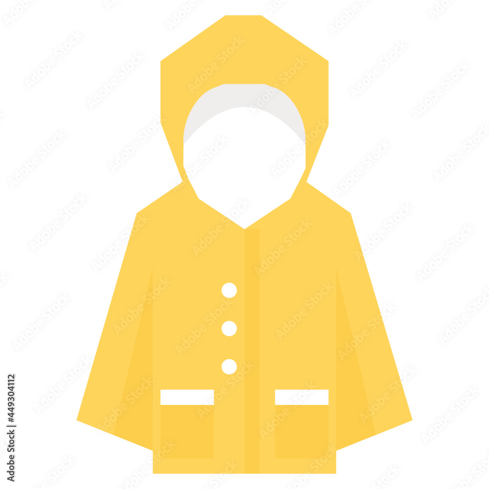 raincoat flat icon raincoat flat icon