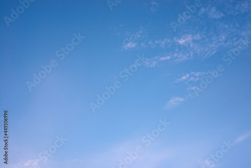 Blue sky  with tiny clouds. Beautiful photo background. wonderful texture. 