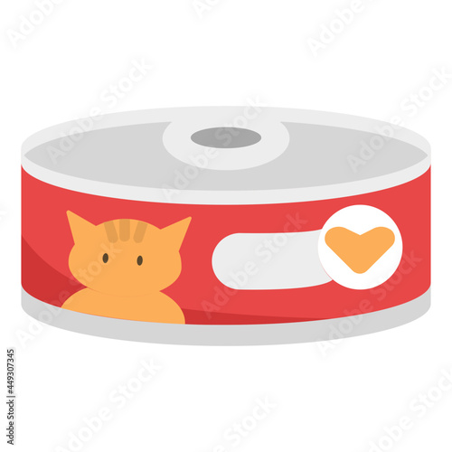 cat food flat icon