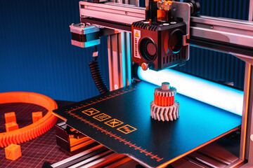 Poster 3D 3D Drucker Nahaufnahme in Aktion  © ProstoSvet