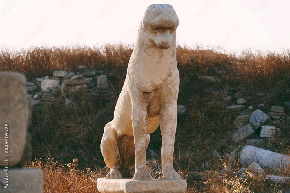 Terrace of the Lions in Delos, near Mykonos