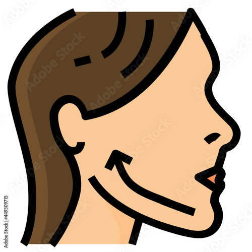 jawline line icon