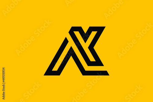 AY letter logo design on luxury background. YA monogram initials letter logo concept. AY  icon design. YA elegant and Professional letter icon design on black background. AY YA