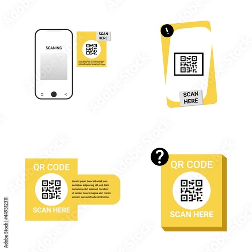 Nice QR code free download with paper divider style
