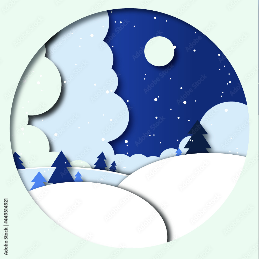 Winter forest landscape Winter forest landscape