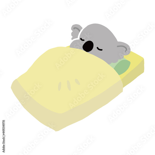 Canvas Print ベッドで眠るコアラのイラスト