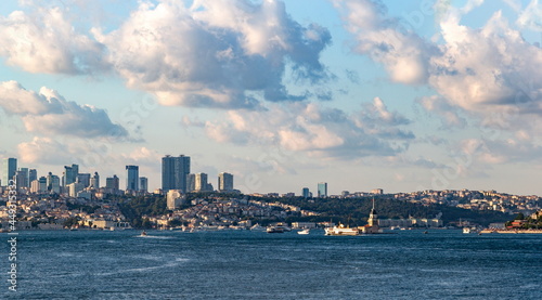 Skyscrapers and residences in Istanbul, Turkey. View from Bosphorus channel © Sergey Fedoskin