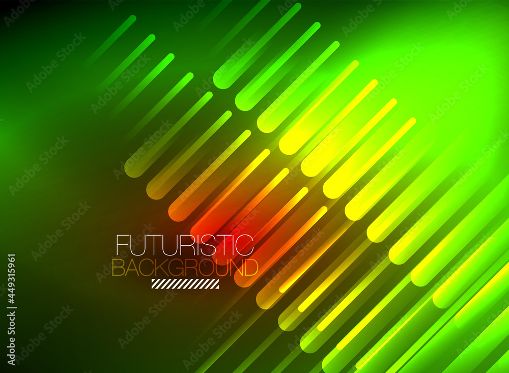 Bright neon color techno abstract background, shiny glowing neon lines in the dark background Bright neon color techno abstract background, shiny glowing neon lines in the dark background