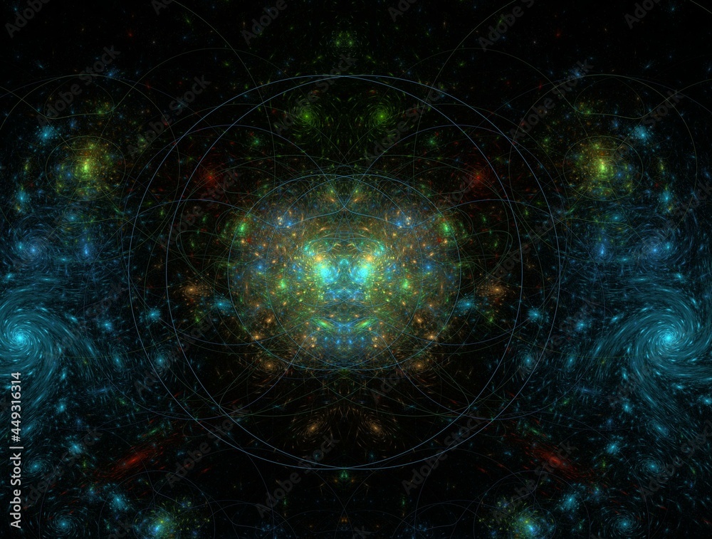 Obraz premium Imaginatory fractal background generated Image