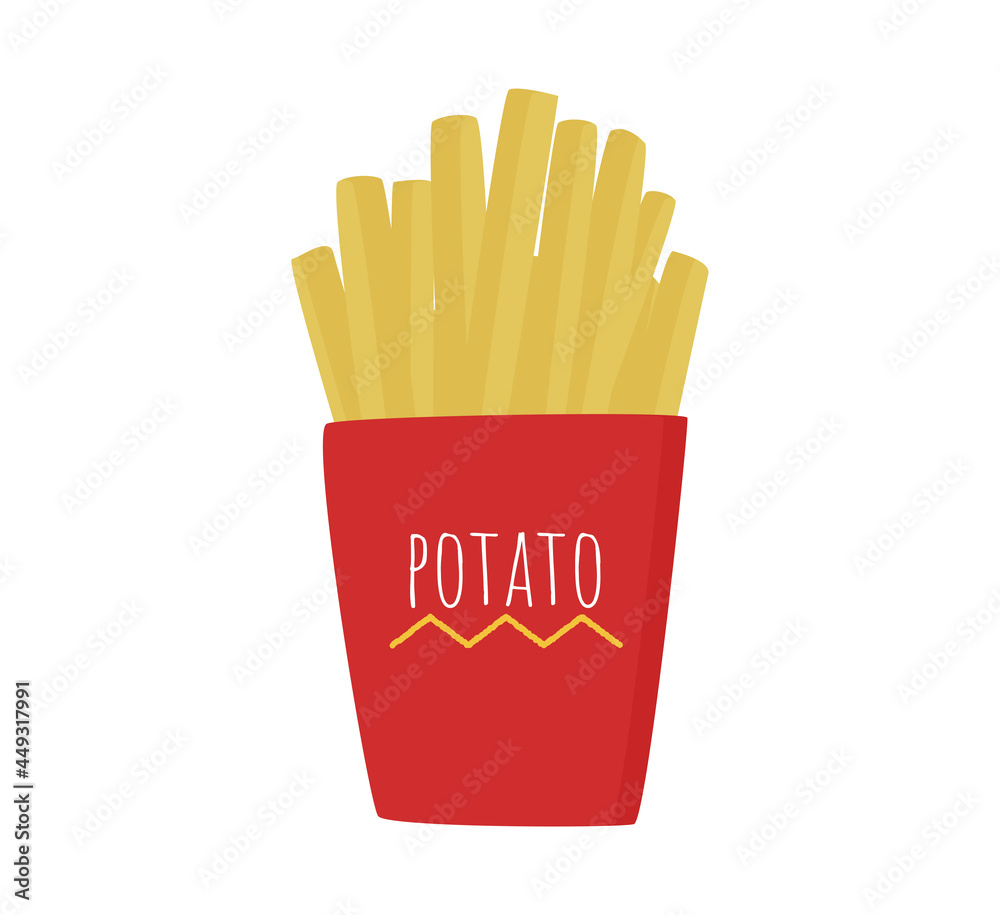 フライドポテトのベクターイラスト Stock Vector Adobe Stock フライドポテトのベクターイラスト Stock Vector Adobe Stock