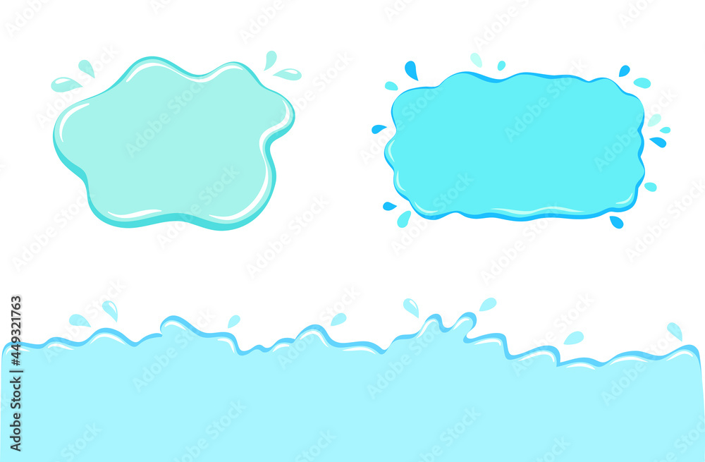 Water splash with drops vector illustration Water splash with drops vector illustration