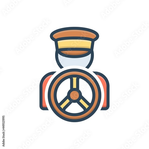 Color illustration icon for drivers
