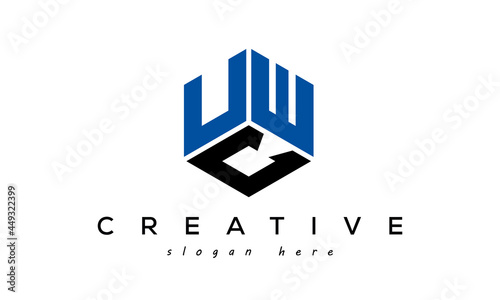 UWC letters creative logo with hexagon	 photo