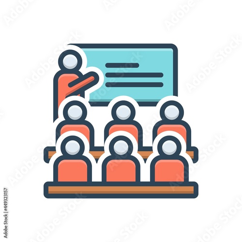 Color illustration icon for pupils 