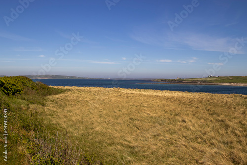 The rural landscape of the Orkney Islands in Scotland  UK